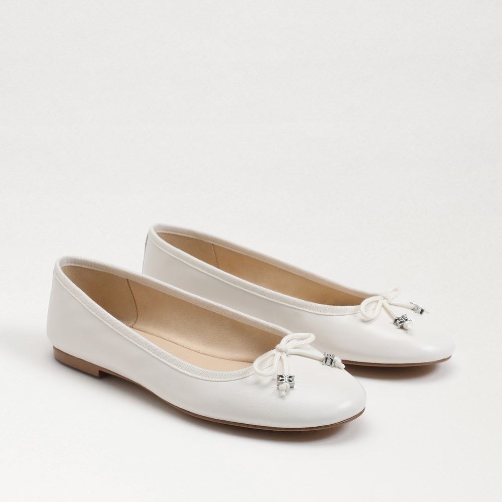 White sam edelman flats cheap
