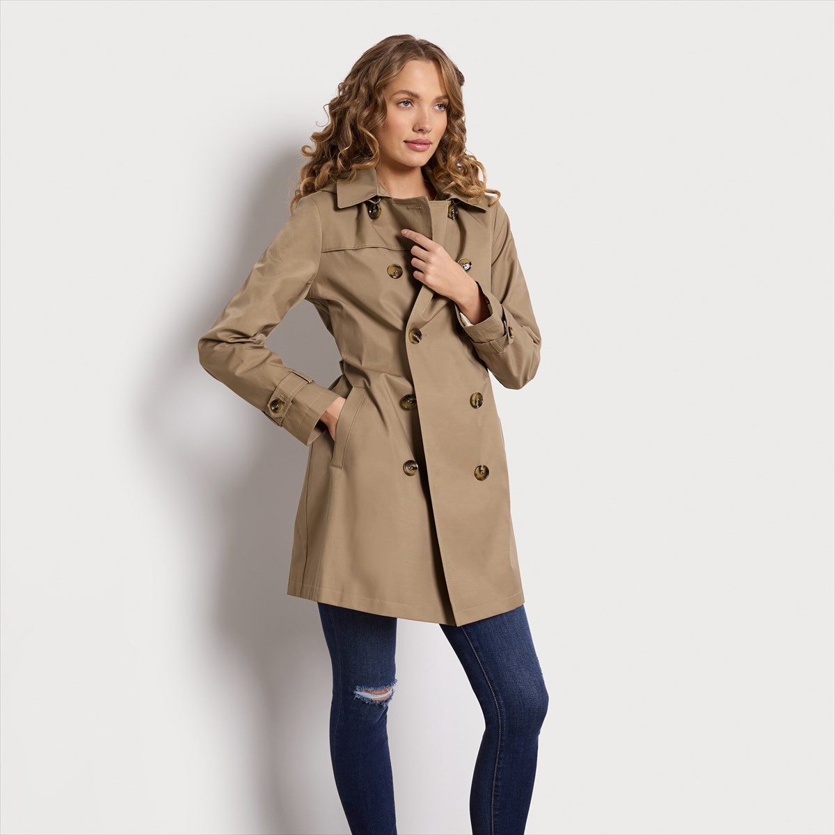 sam edelman short trench coat