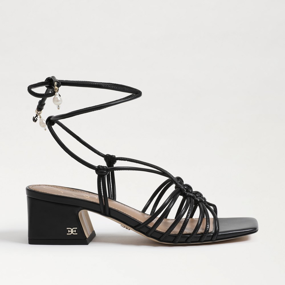 Lace up block heel sandal clearance