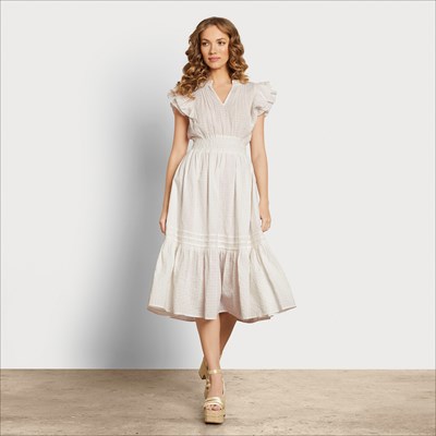 sam edelman ruffle eyelet dress