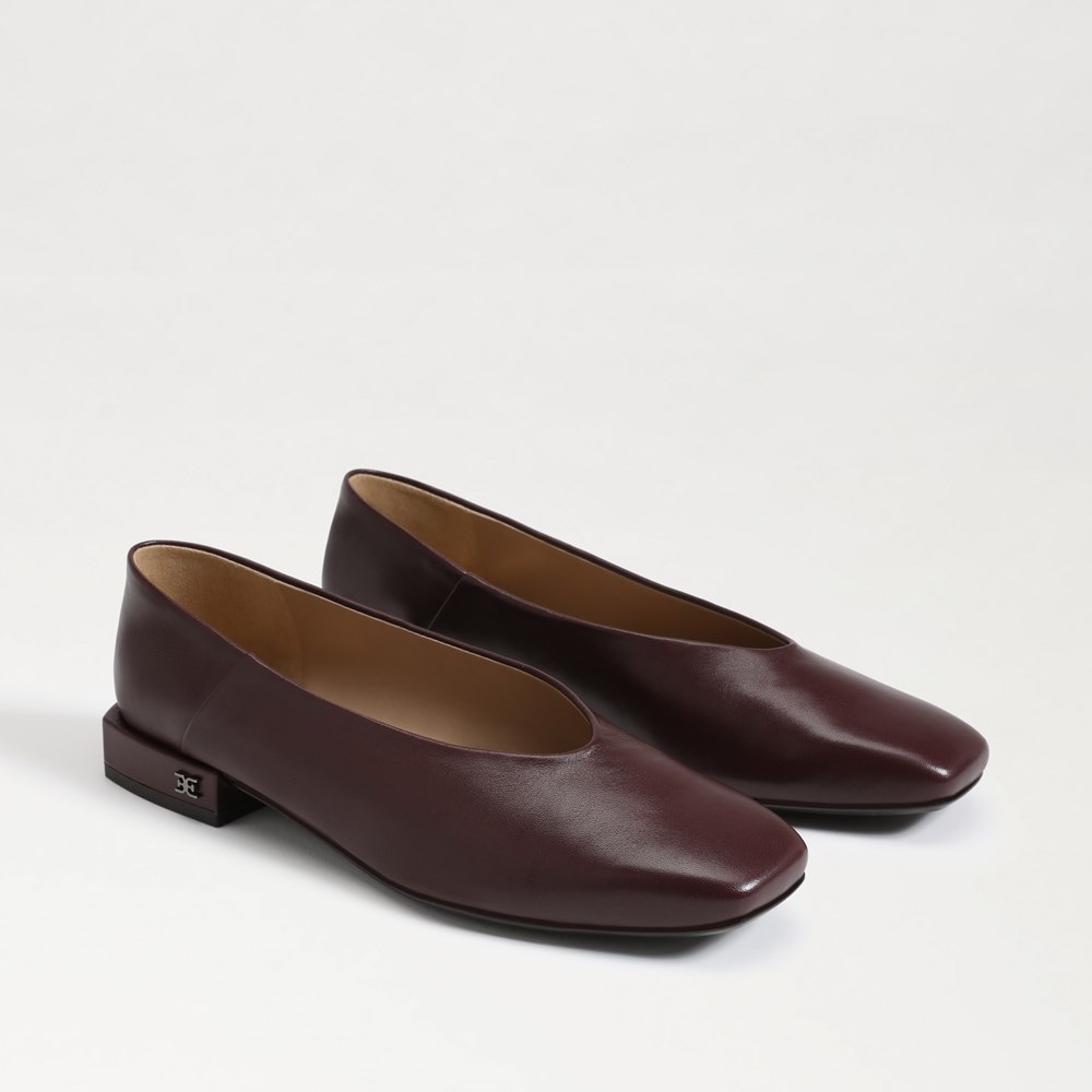 Sam edelman burgundy flats outlet