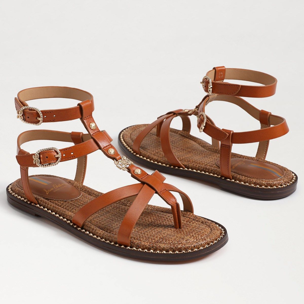 thumbnail image 2 of Sam Edelman Giselle Black Leather Gladiator Sandals – Women’s 5-11, Flat Heel, NEW In Box 2 of 3
