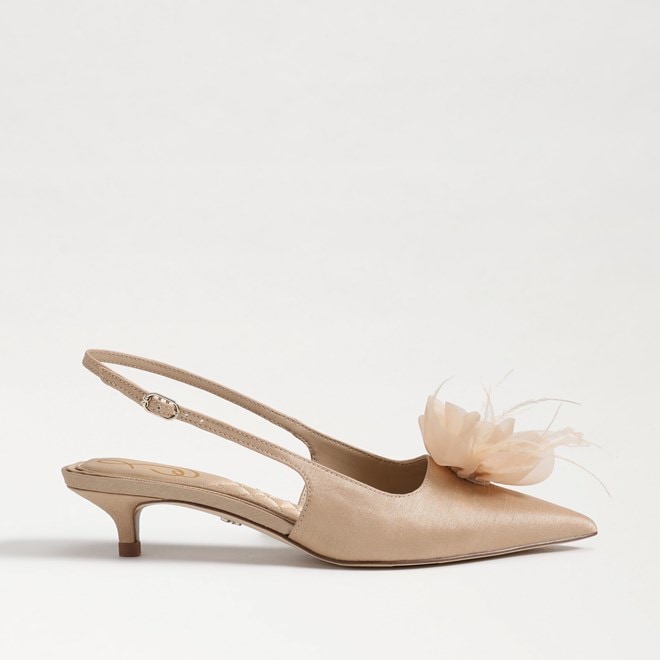 Sling back kitten heel shoes store