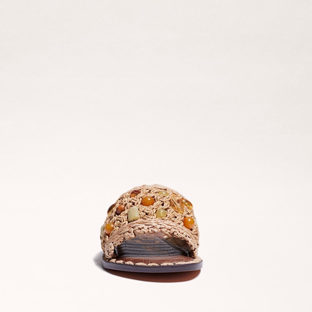 (取寄) サムエデルマン レディース グラシエラ Sam Edelman women Graciela Dark Natural Sam Edelman Graciela Beaded Slide Sandal | Women's Sandals