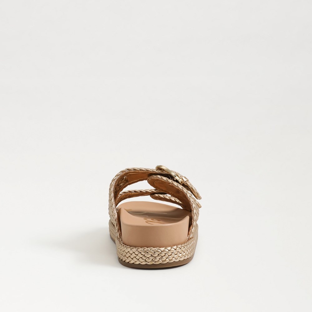 【Sam Edelman】◆Reid Buckle Slide Footbed Sandal◆GOLD◆ Sam Edelman Reid Buckle Slide Footbed Sandal | Women's Sandals