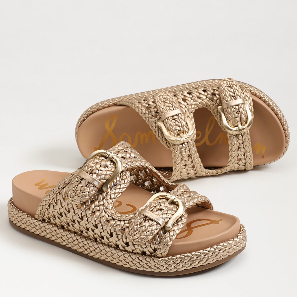 【Sam Edelman】◆Reid Buckle Slide Footbed Sandal◆LINEN◆ Sam Edelman Reid Buckle Slide Footbed Sandal | Women's Sandals