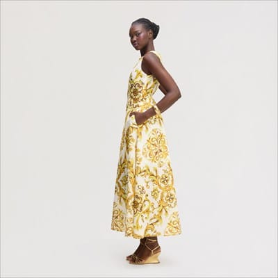 Sam Edelman Strapless Belted Eyelet Midi Dress