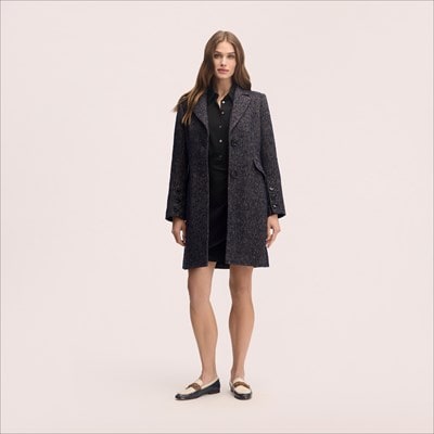 ［ゆう］Text SingleBreasted Coat ゆう］Text SingleBreasted Coat Premium Black Single Breasted