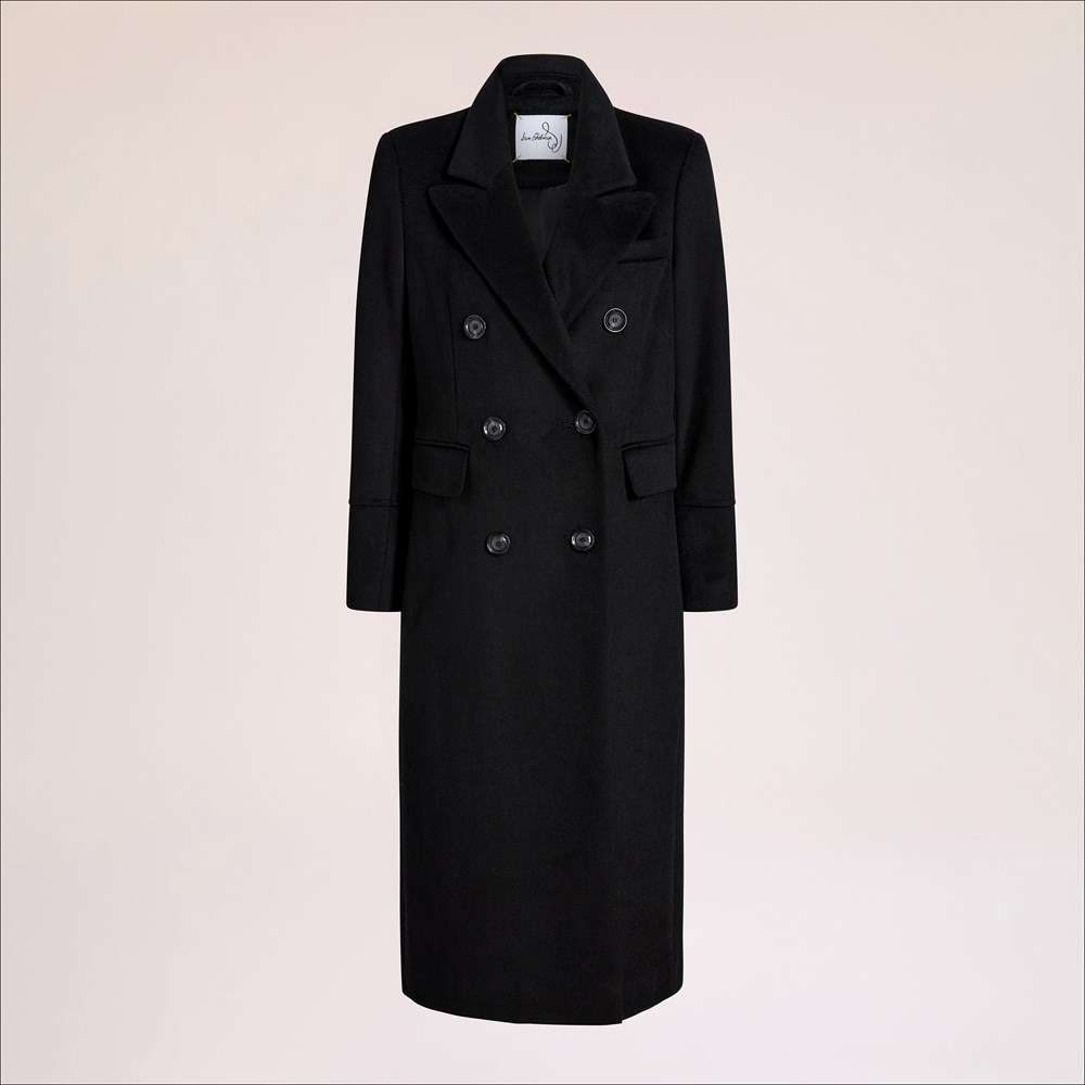 Sam Edelman Double Breasted Twill Wool Coat | Women's Outerwear