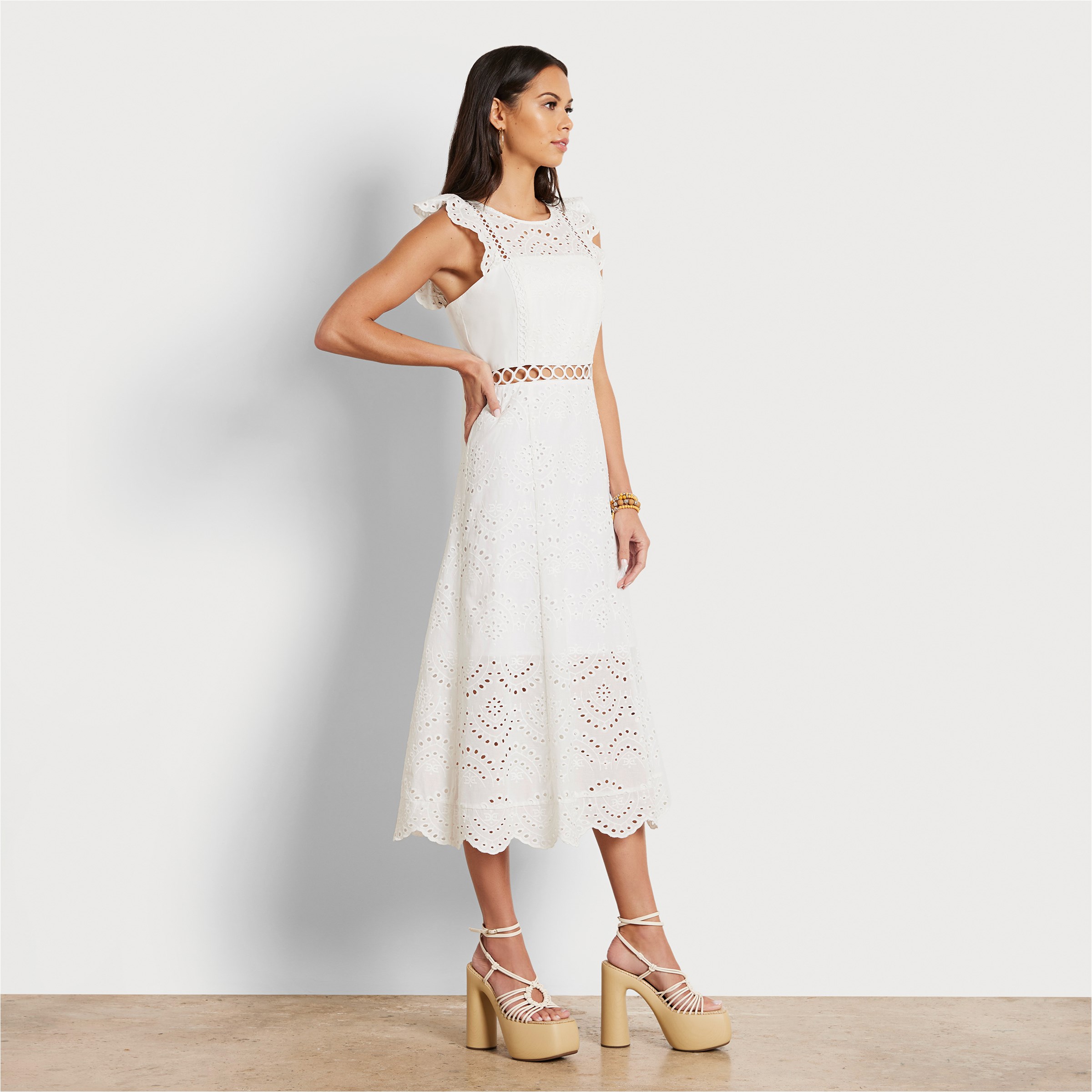 Sam Edelman Eyelet Midi Dress Women s Dresses and Jumpsuits