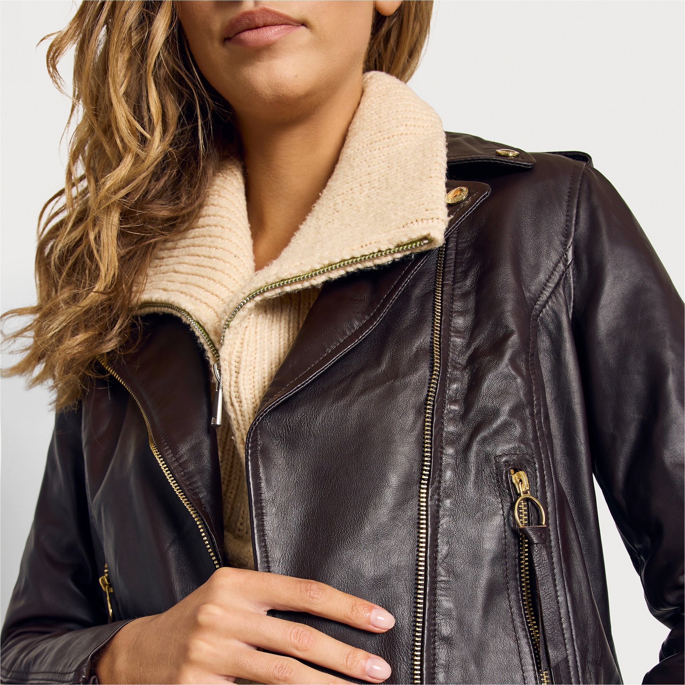 Sam Edelman Convertible Jacket with Leather Sleeves