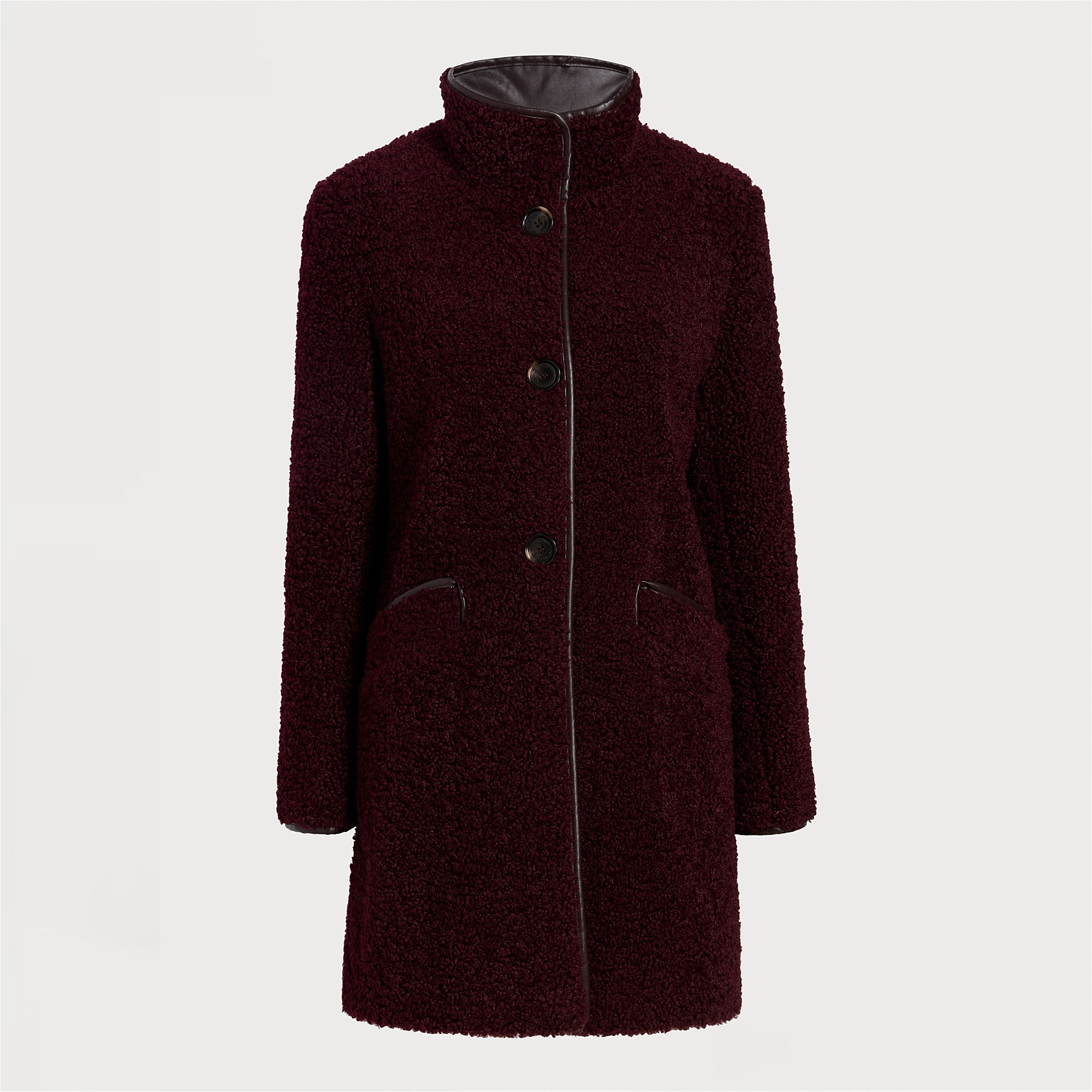 Buy Jacqueline Silver Borg Teddy Coat | SilkFred US