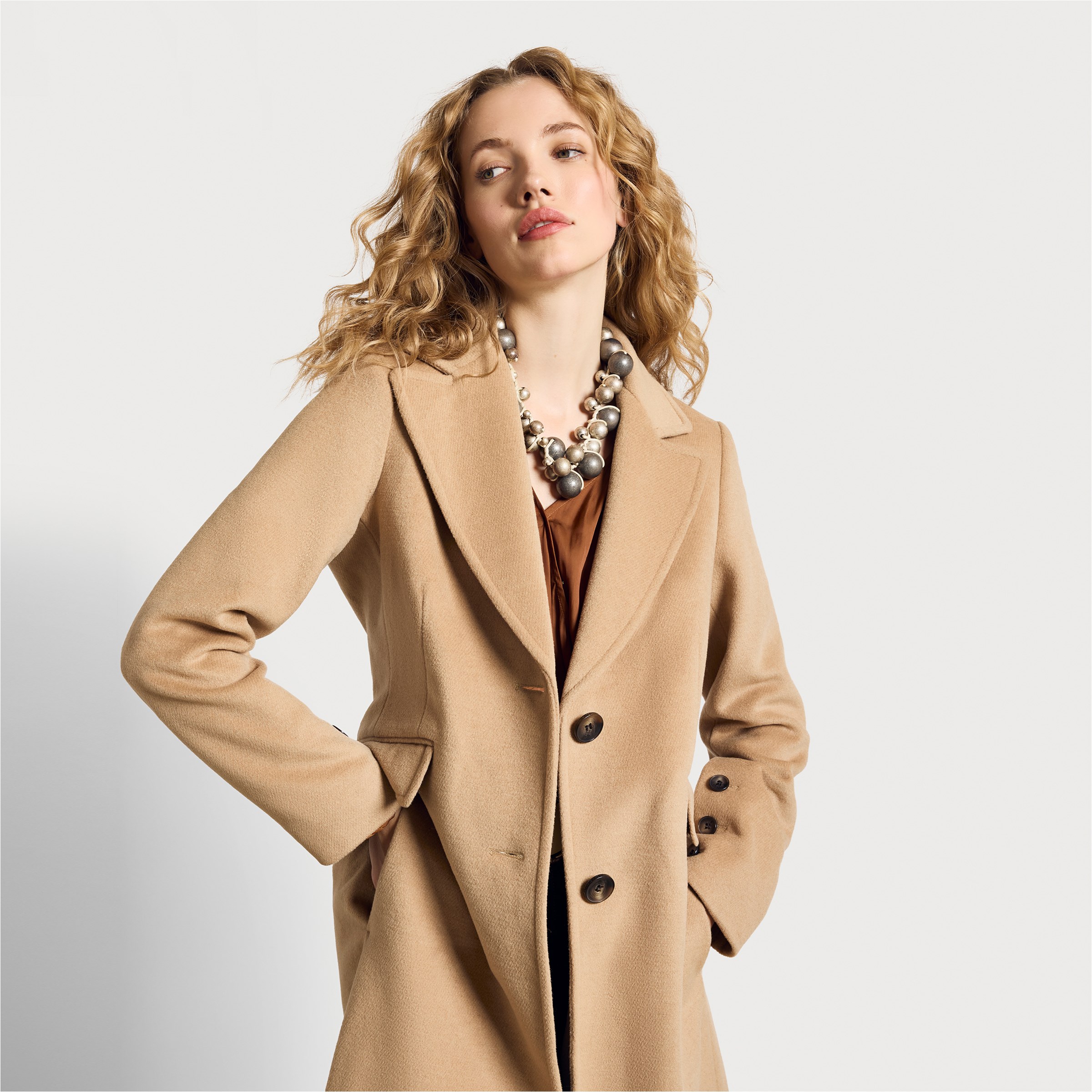Single breasted reefer best sale coat