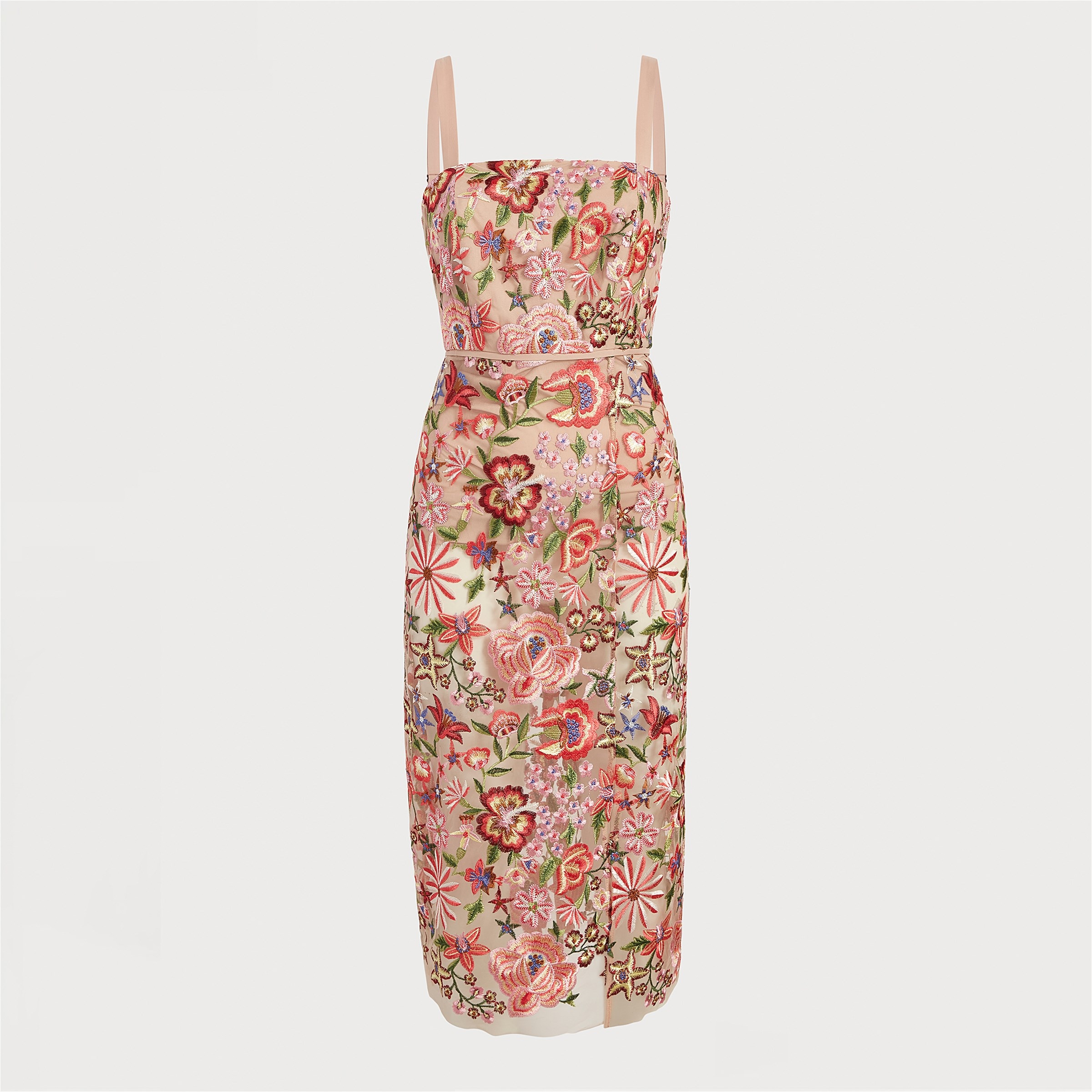 Sam Edelman Floral Embroidered Midi Dress Dresses and Jumpsuits