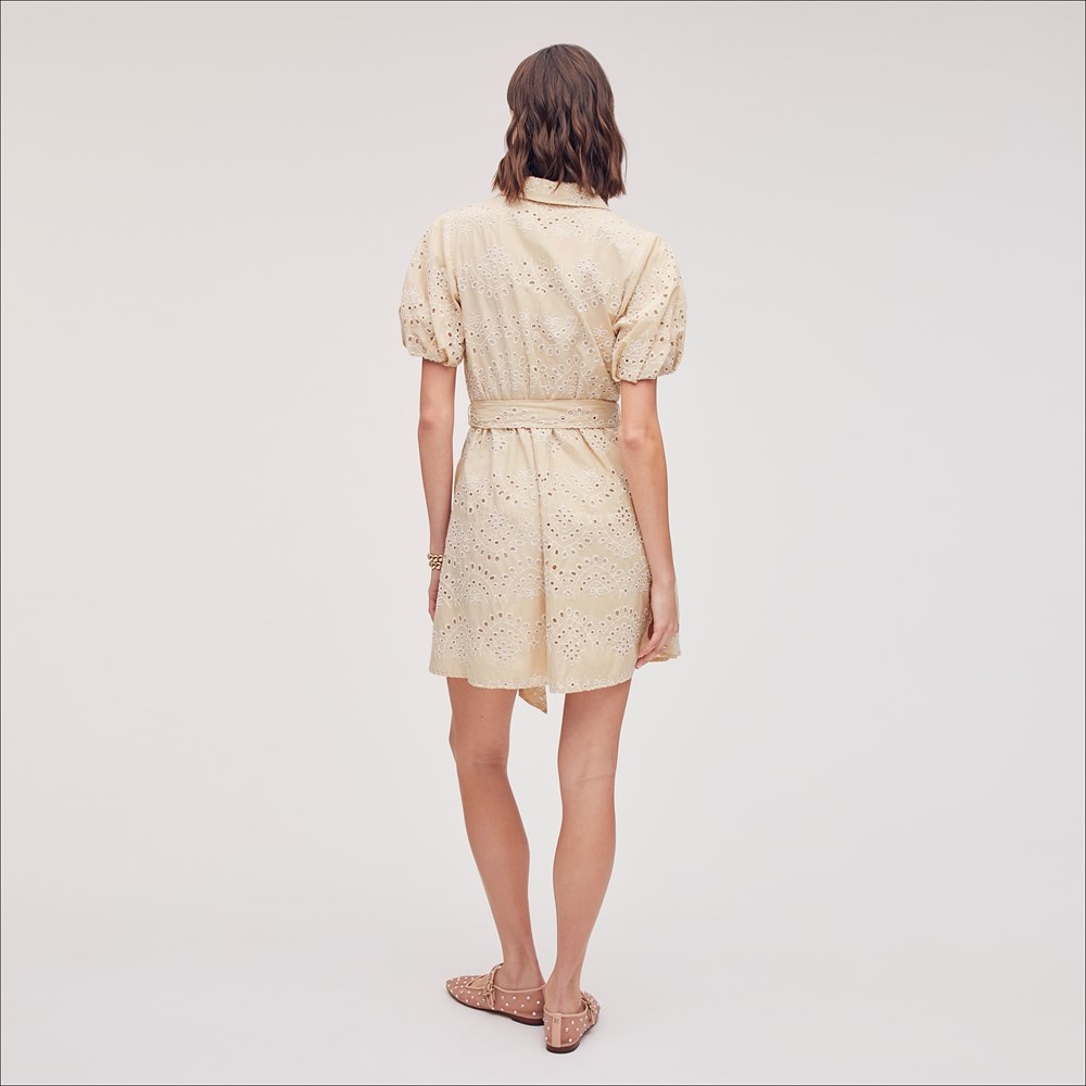 Sam Edelman Mini Puff Sleeve Eyelet Mini Dress | Women's